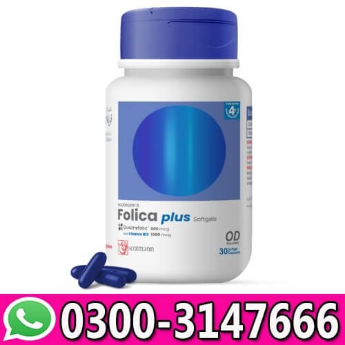 Scotmann’s Folica Plus Quatrefolic & Vitamin B12 - 30 Softgels In Pakistan