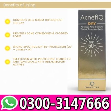 Acnefiq Day Advanced Sebum Control Sunscreen Cream In Pakistan